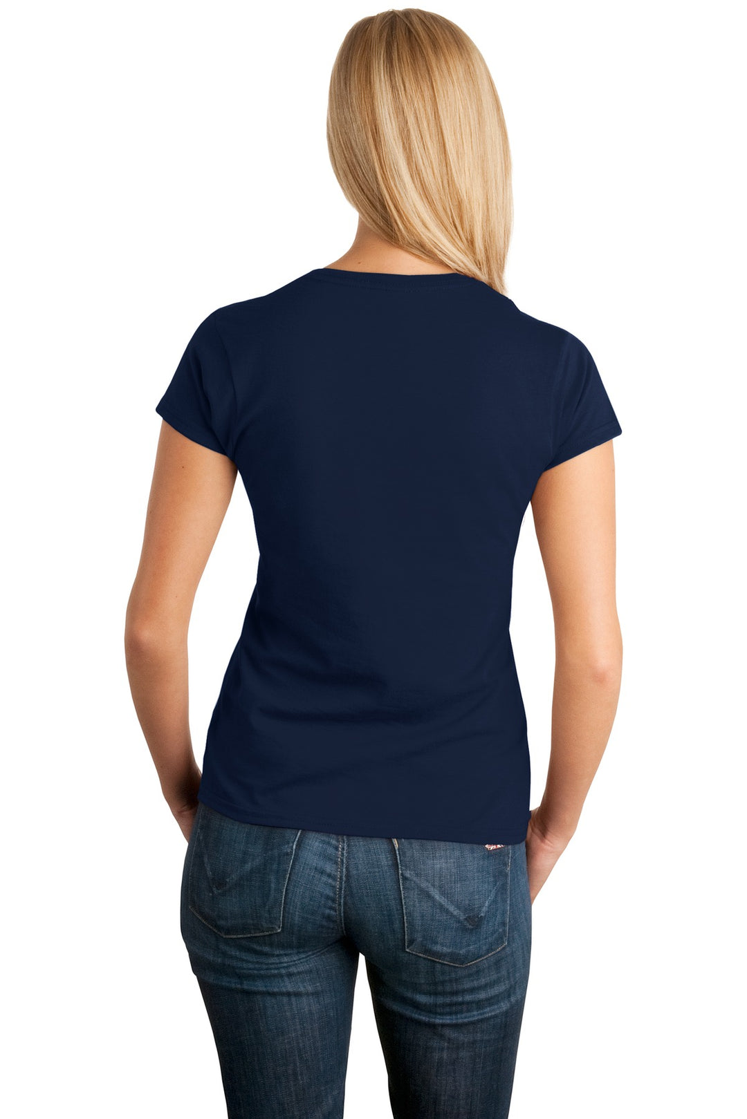 Navy Gildan Softstyle Women's T-Shirt. 64000L