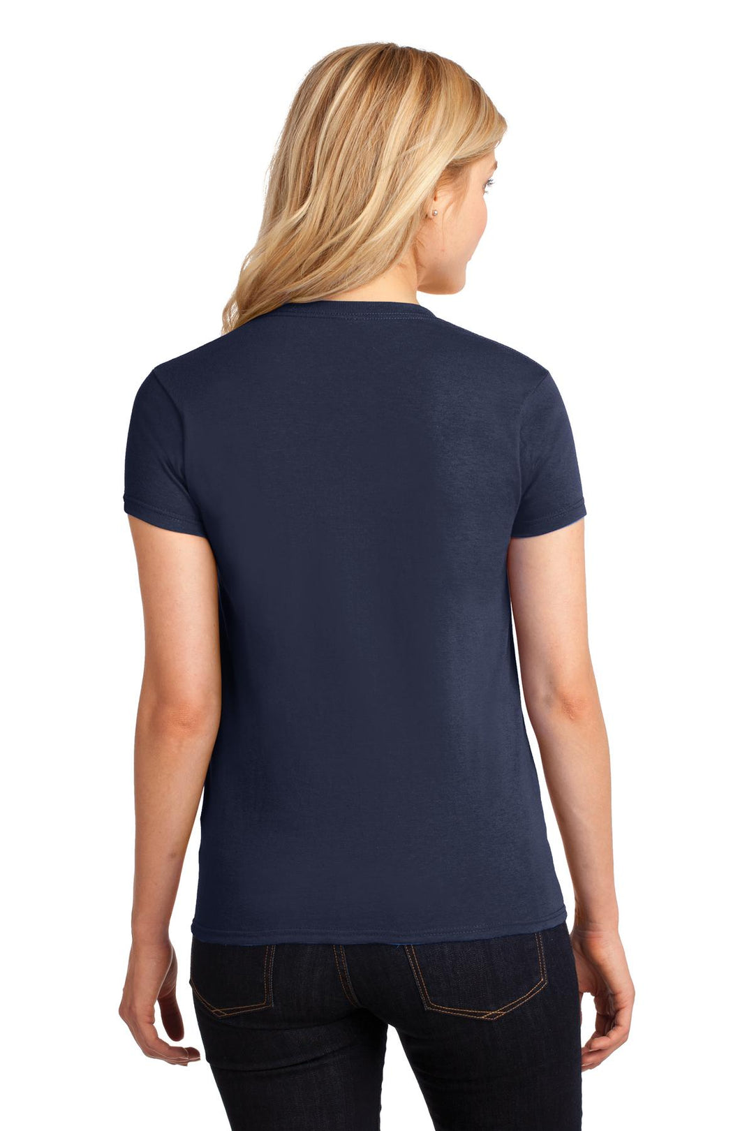 Navy Gildan Women's Heavy Cotton 100% Cotton T-Shirt. 5000L