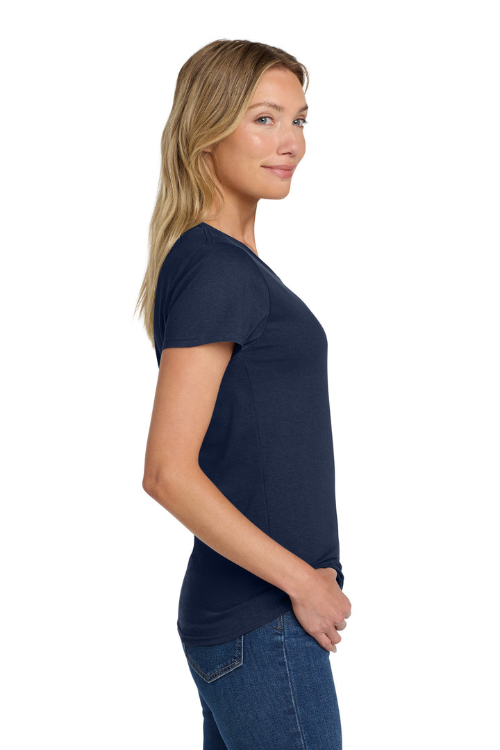 Navy Gildan Women's Heavy Cotton 100% Cotton T-Shirt. 5000L