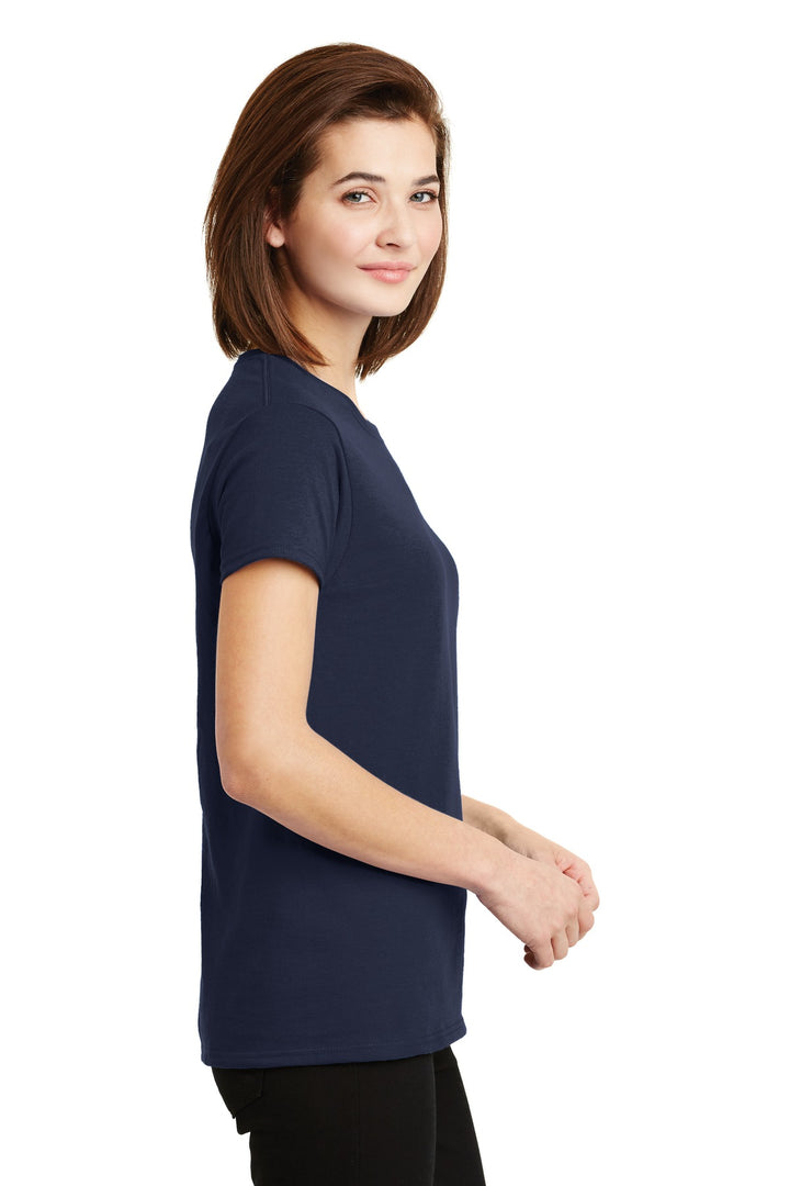 Navy Gildan Women's Ultra Cotton 100% US Cotton T-Shirt. 2000L