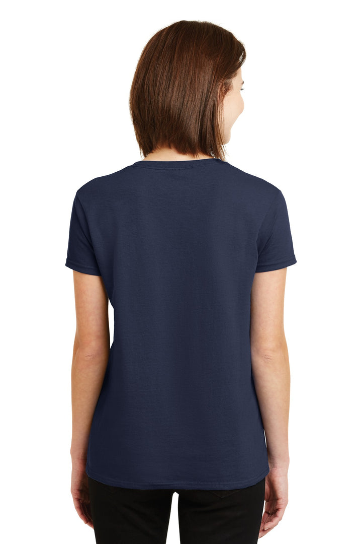 Navy Gildan Women's Ultra Cotton 100% US Cotton T-Shirt. 2000L