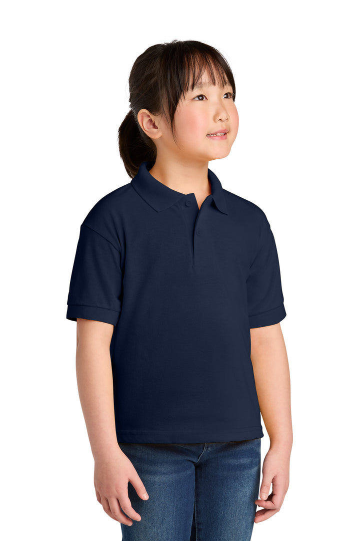 Navy Gildan Youth DryBlend 6-Ounce Jersey Knit Sport Shirt. 8800B