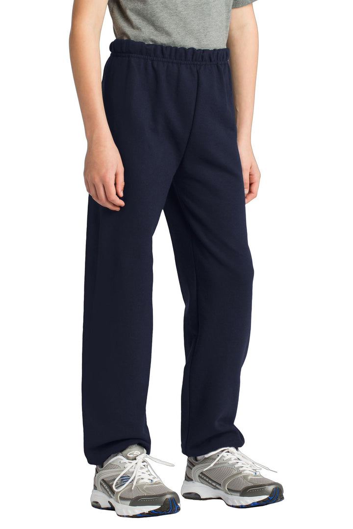 Navy Gildan Youth Heavy Blend Sweatpant. 18200B