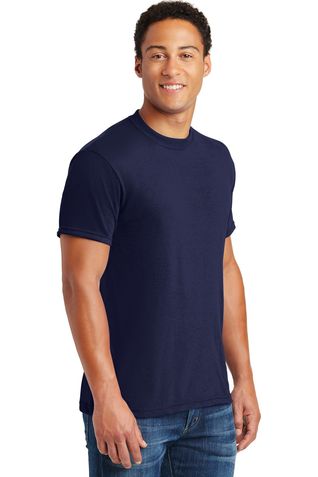 Navy Jerzees Dri-Power 100% Polyester T-Shirt. 21M