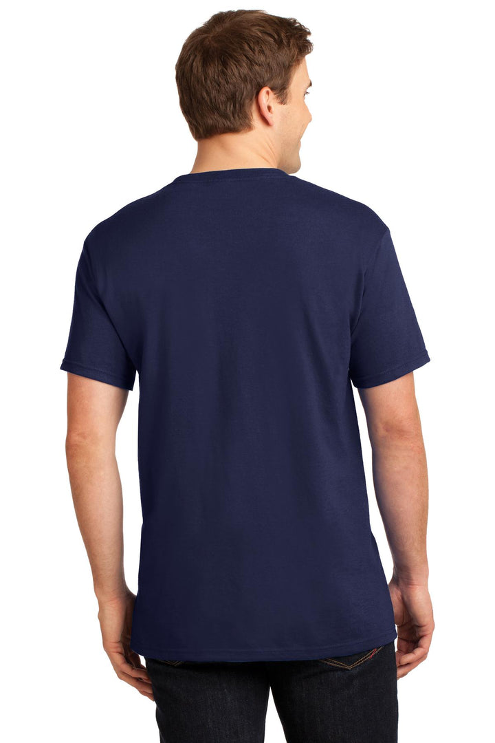 Navy Jerzees - Dri-Power 50/50 Cotton/Poly Pocket T-Shirt. 29MP