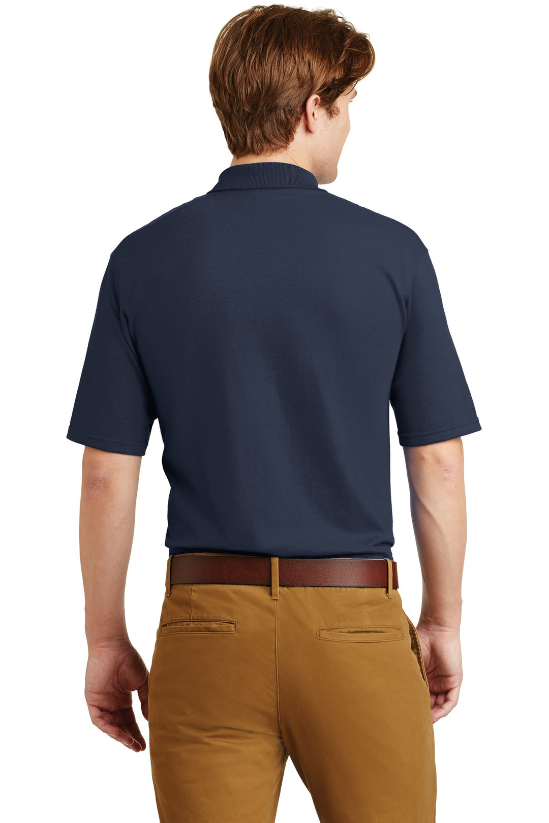 Navy Jerzees Dri-Power Pocket Sport Shirt. 436MP