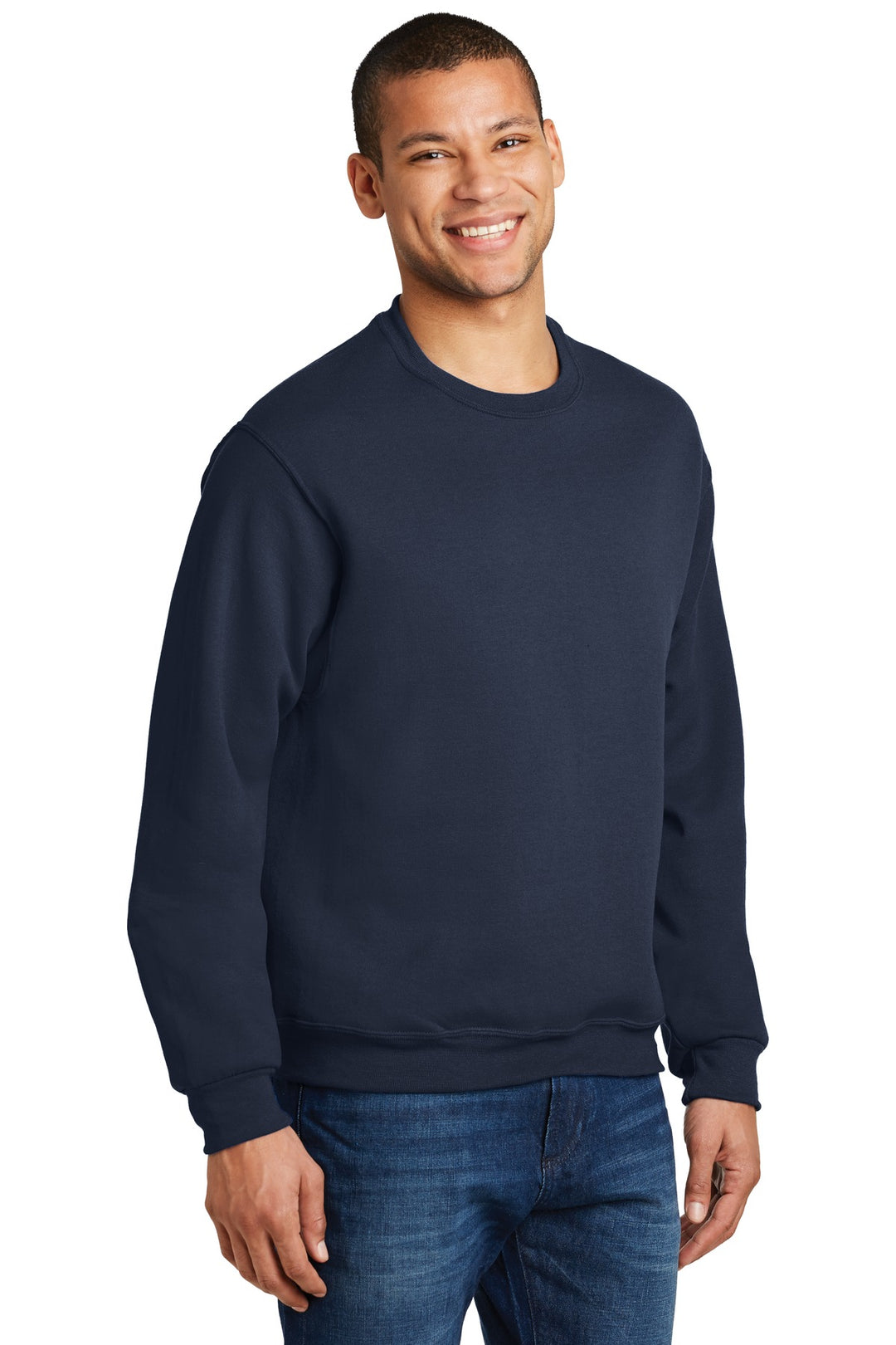 Navy Jerzees - NuBlend Crewneck Sweatshirt. 562M