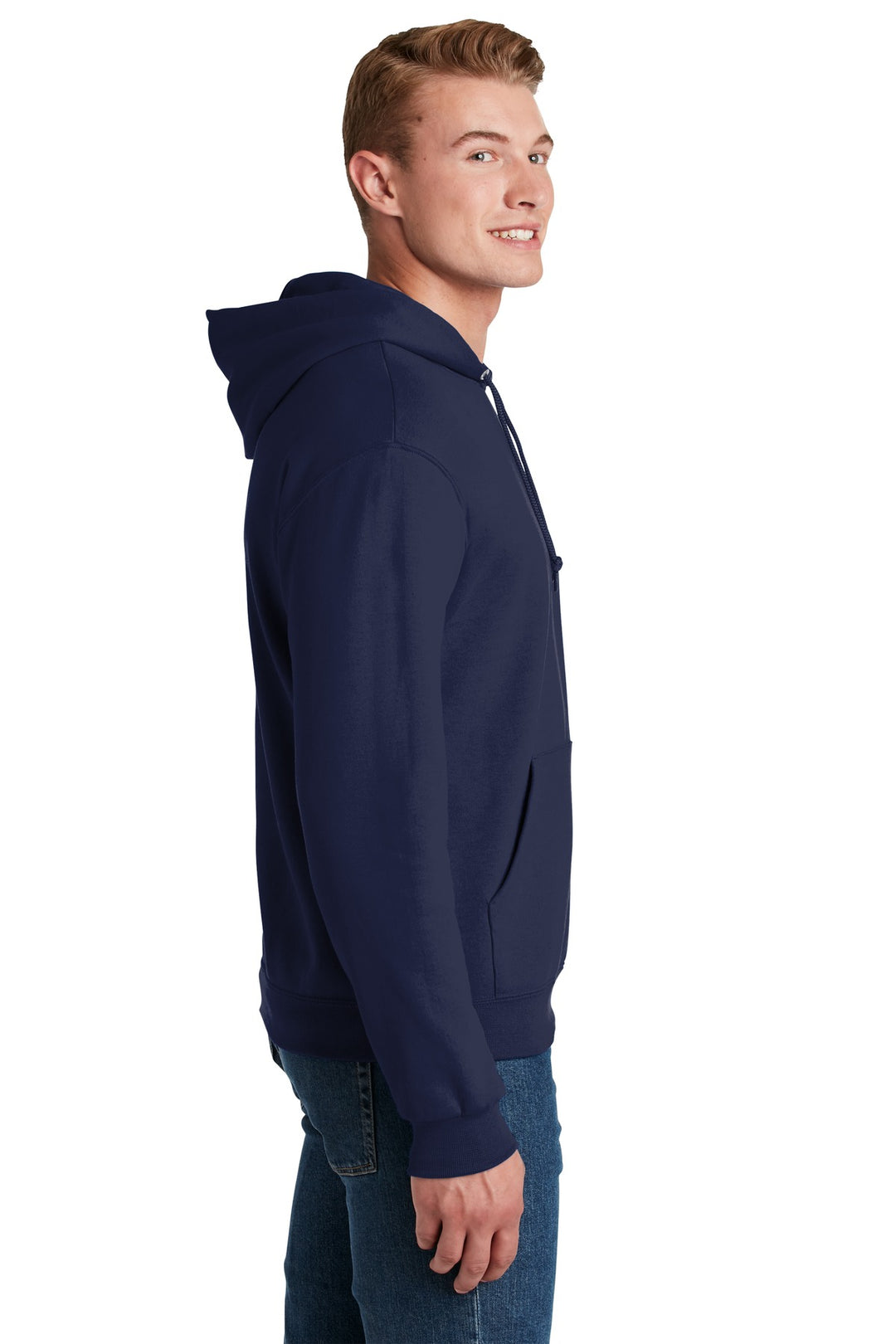 Navy Jerzees NuBlend Pullover Hooded Sweatshirt. 996M