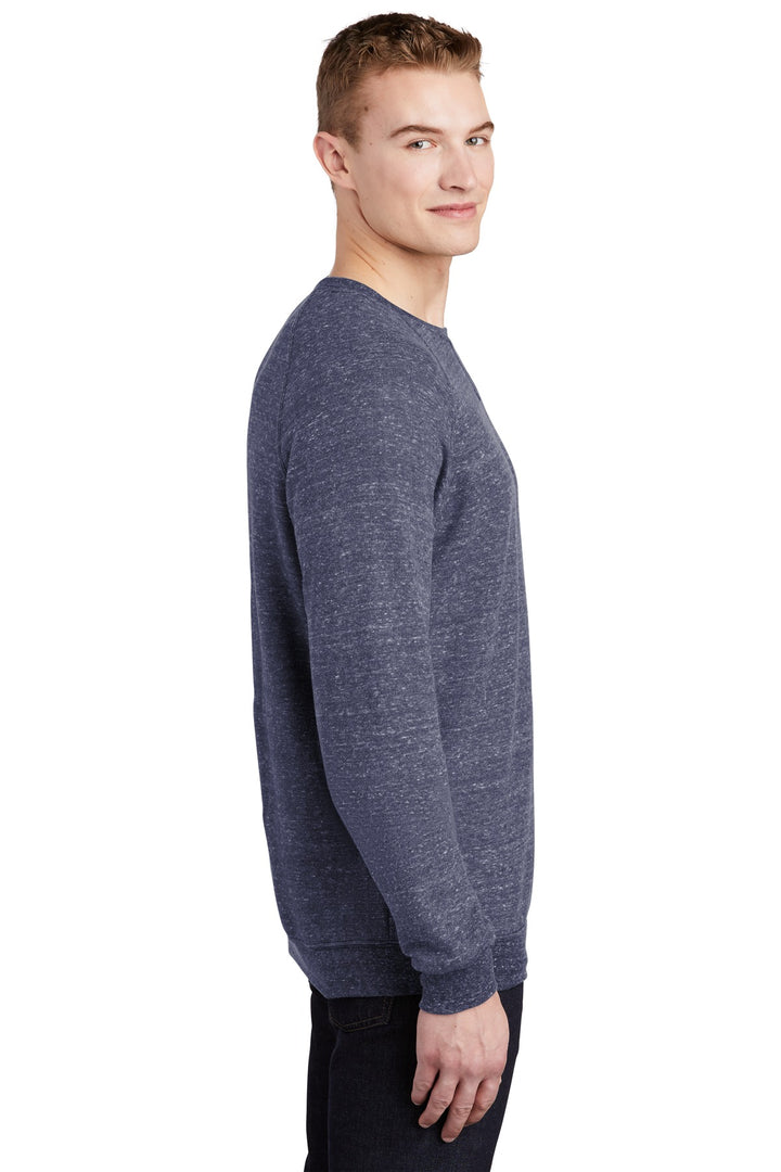 Navy Jerzees Snow Heather French Terry Raglan Crew 91M