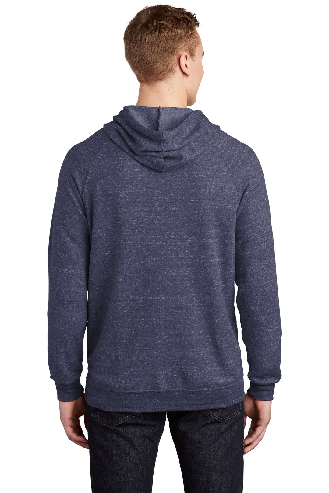 Navy Jerzees Snow Heather French Terry Raglan Hoodie 90M