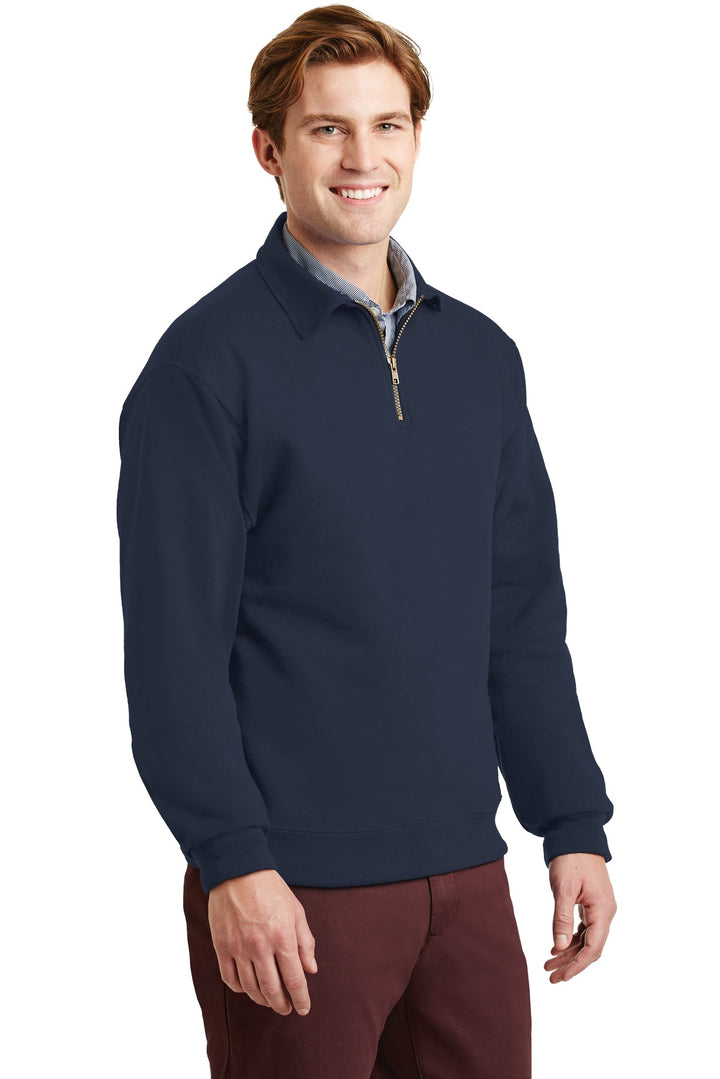 Navy Jerzees Super Sweats NuBlend - 1/4-Zip Sweatshirt with Cadet Collar. 4528M