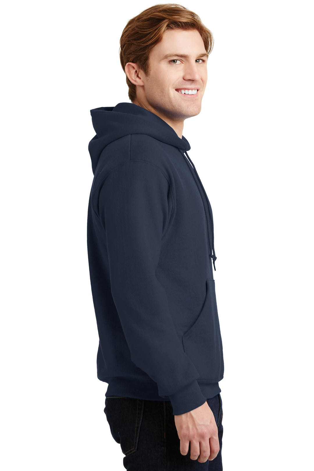 Navy Jerzees Super Sweats NuBlend - Pullover Hooded Sweatshirt. 4997M