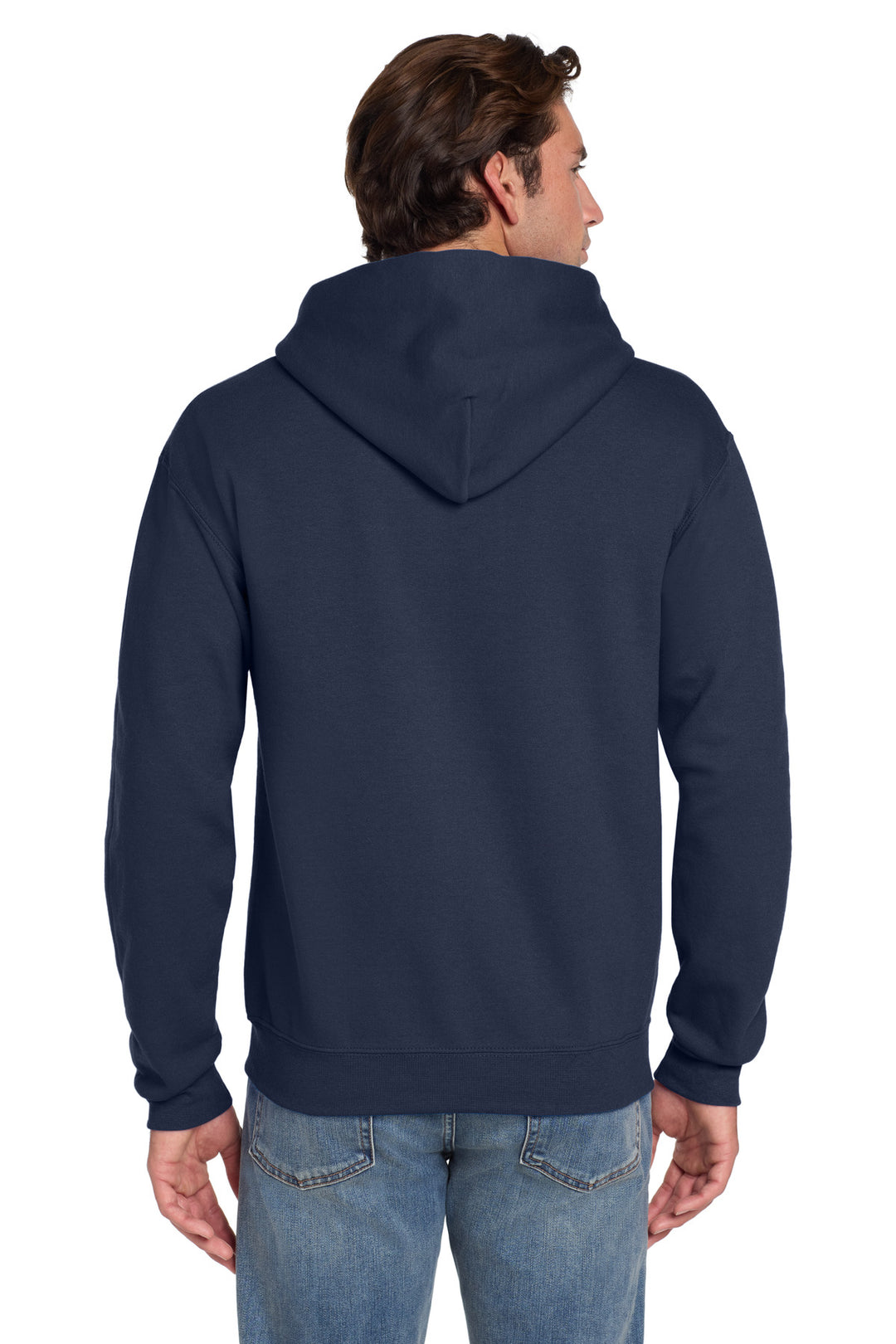 Navy Jerzees Super Sweats NuBlend - Pullover Hooded Sweatshirt. 4997M