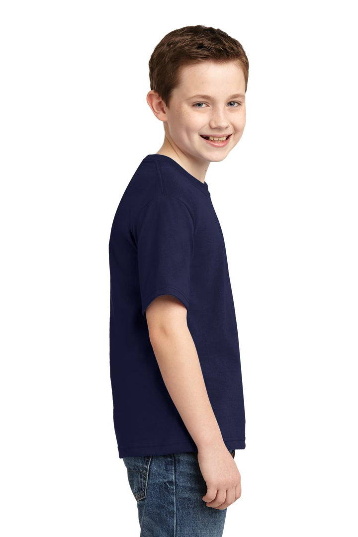 Navy Jerzees - Youth Dri-Power 50/50 Cotton/Poly T-Shirt. 29B