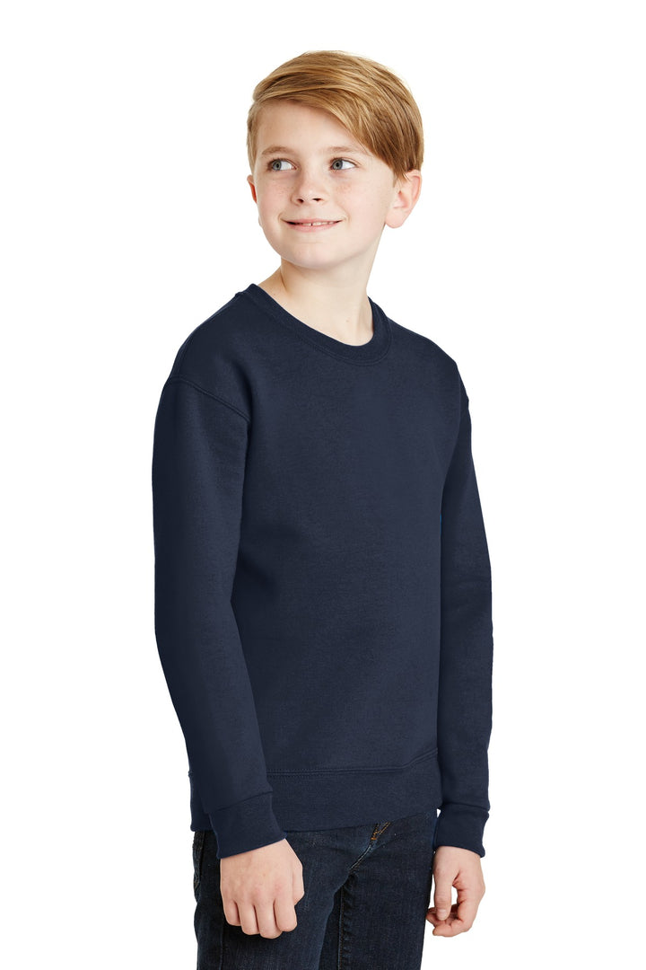 Navy Jerzees - Youth NuBlend Crewneck Sweatshirt. 562B