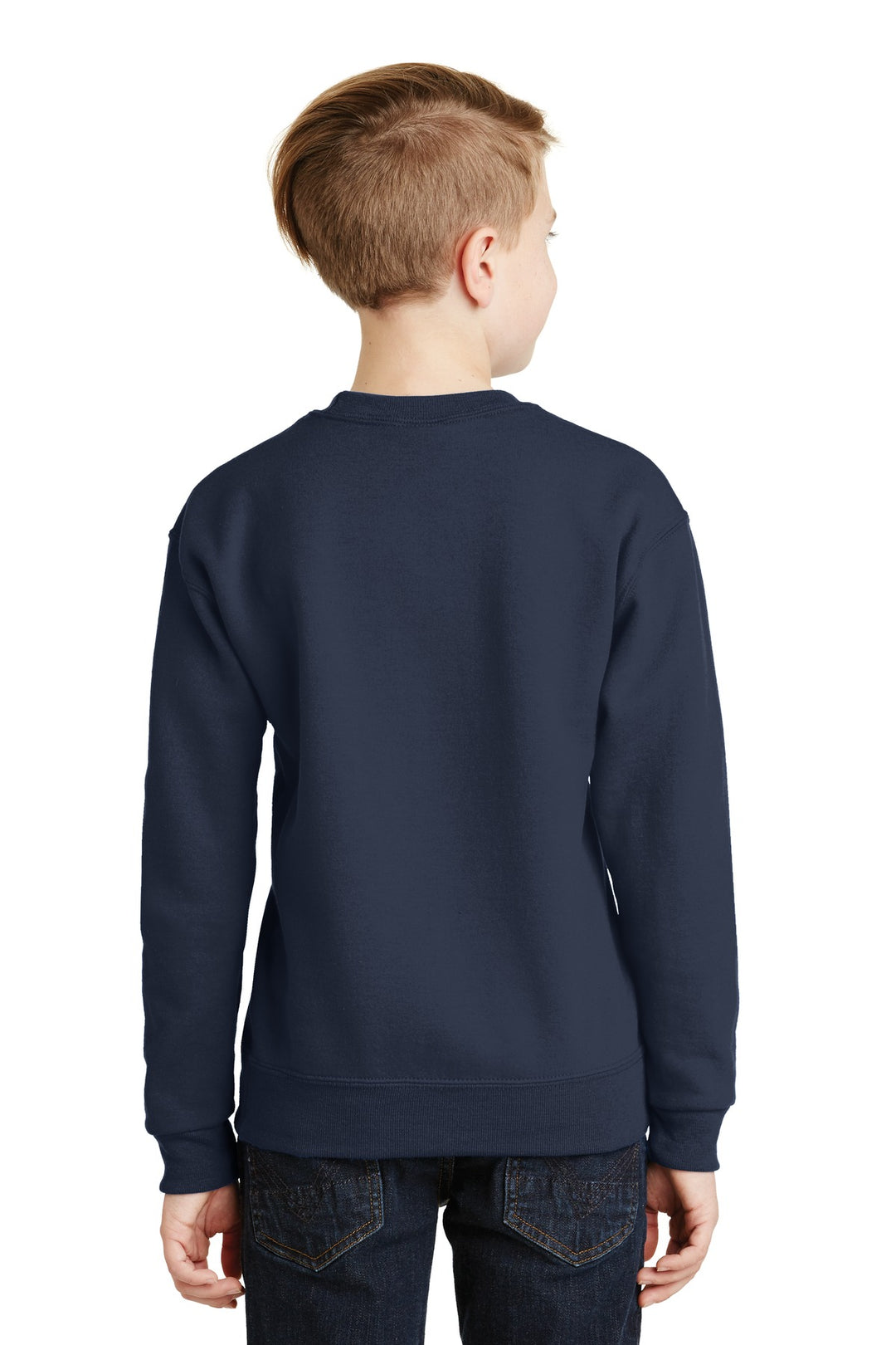 Navy Jerzees - Youth NuBlend Crewneck Sweatshirt. 562B
