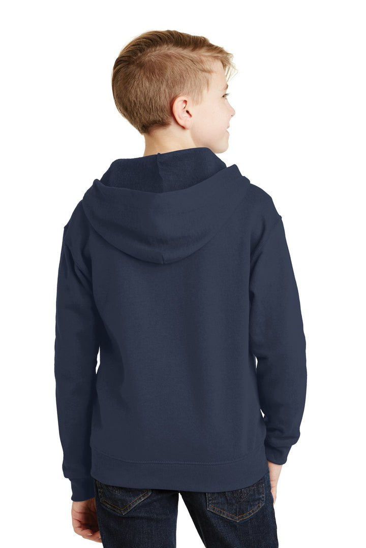 Navy Jerzees - Youth NuBlend Full-Zip Hooded Sweatshirt. 993B