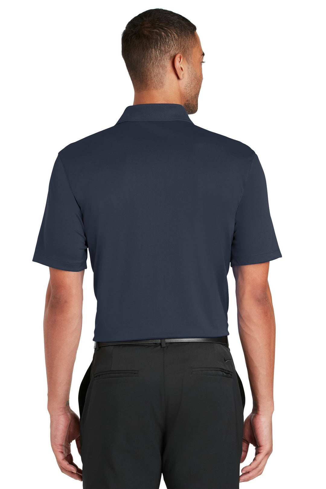 Navy Nike Dri-FIT Classic Fit Players Polo with Flat Knit Collar. 838956