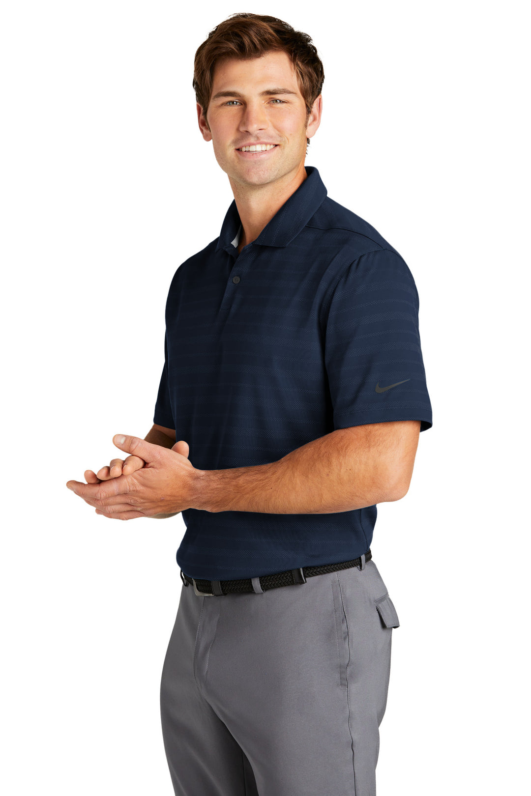 Navy Nike Dri-FIT Vapor Jacquard Polo NKDC2115