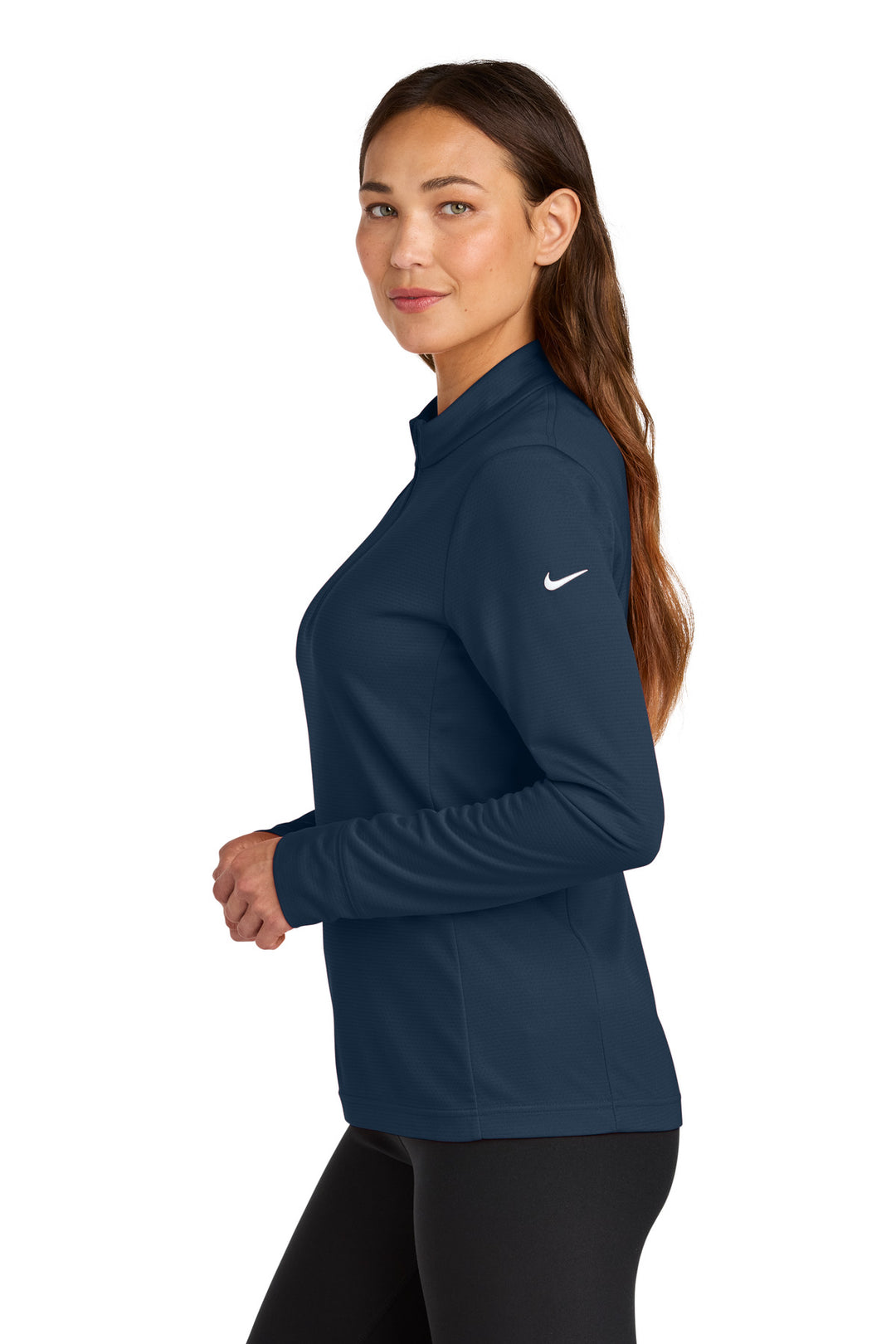 Navy Nike Women's Essential 1/2-Zip Cover-Up NKHM7969