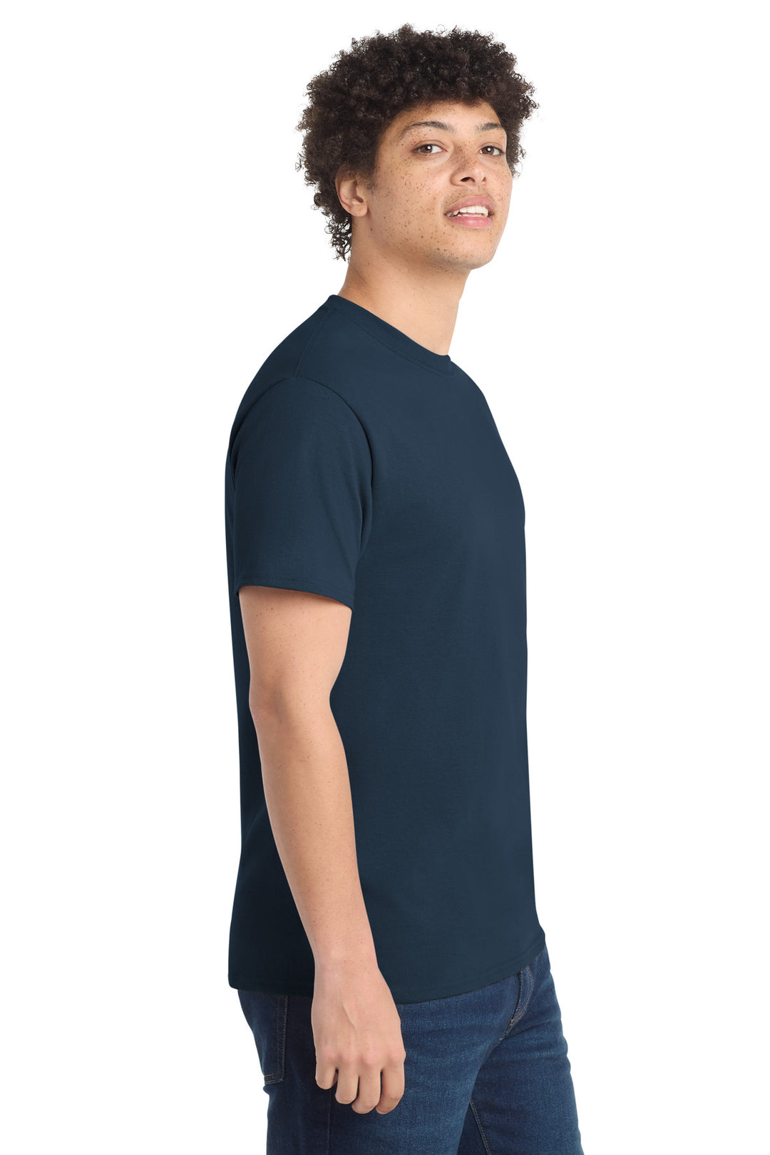 Navy Port & Company - Core Cotton Tee. PC54