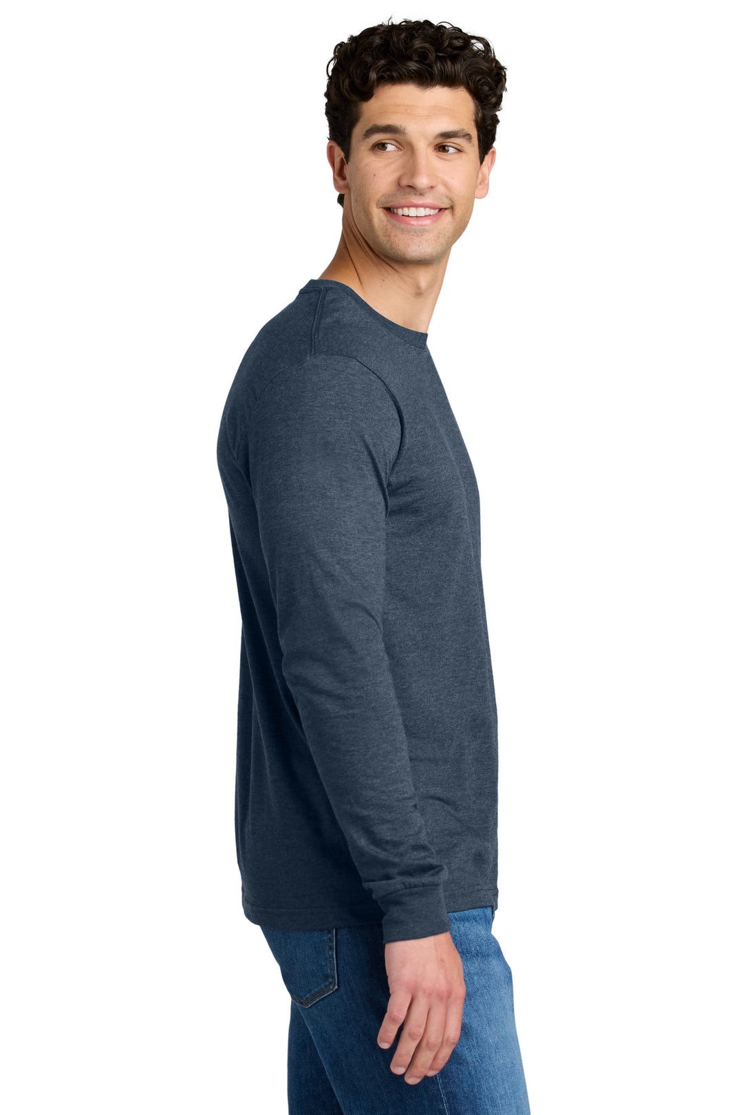 NavyMist Gildan Softstyle CVC Long Sleeve Tee 64440CVC