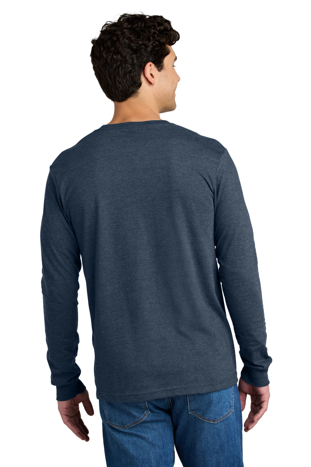 NavyMist Gildan Softstyle CVC Long Sleeve Tee 64440CVC