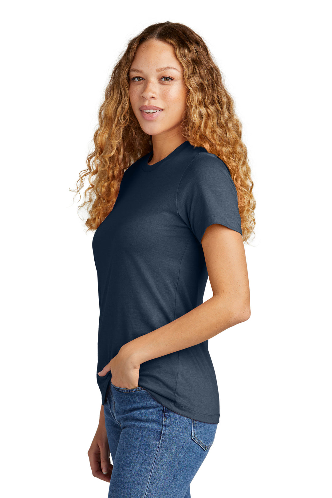 NavyMist Gildan Softstyle Women's CVC T-Shirt 64001LCVC