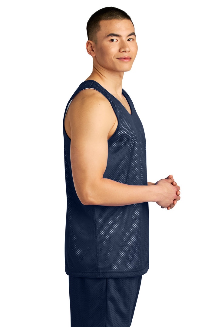 Navy/White A4 Sprint Reversible Mesh Tank A4NF1270