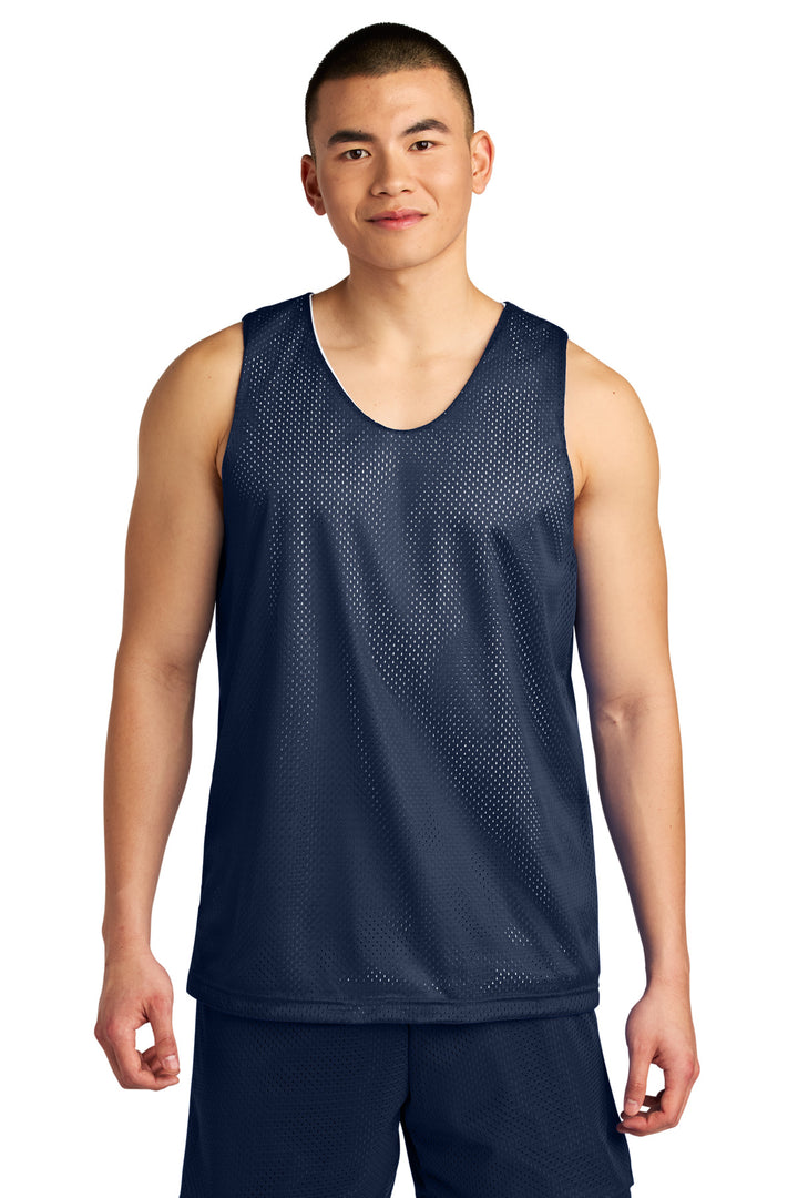 Navy/White A4 Sprint Reversible Mesh Tank A4NF1270