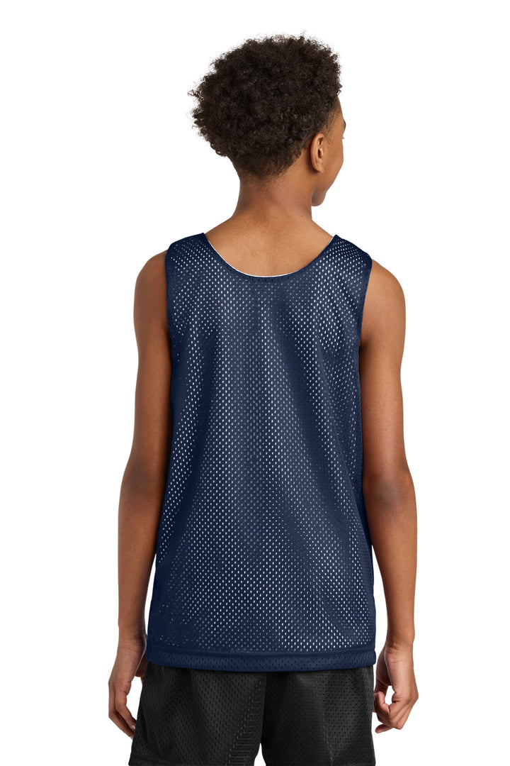 Navy/White A4 Sprint Youth Reversible Mesh Tank A4N2206