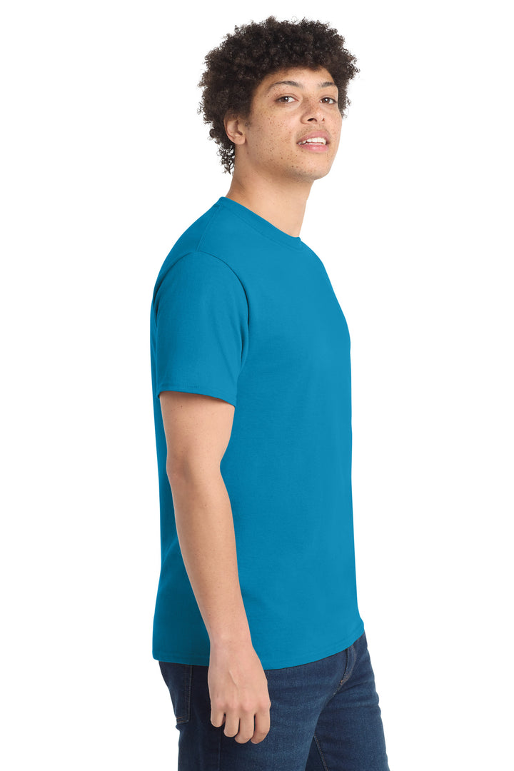 Neon Blue Port & Company - Core Cotton Tee. PC54