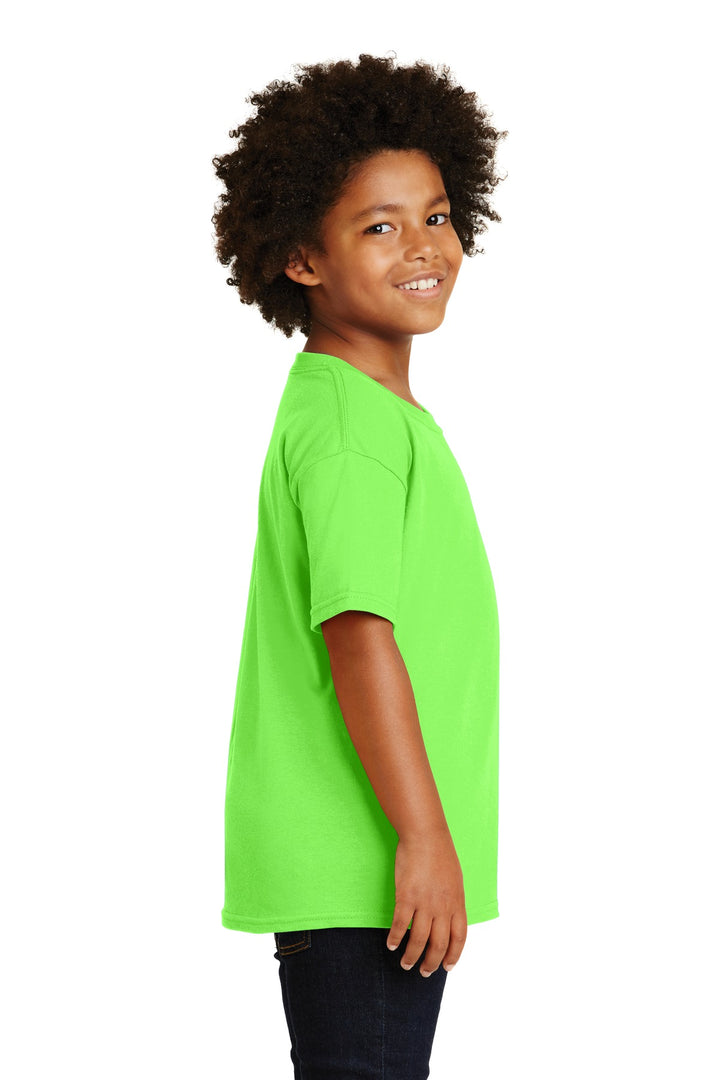 Neon Green Gildan - Youth Heavy Cotton 100% Cotton T-Shirt. 5000B