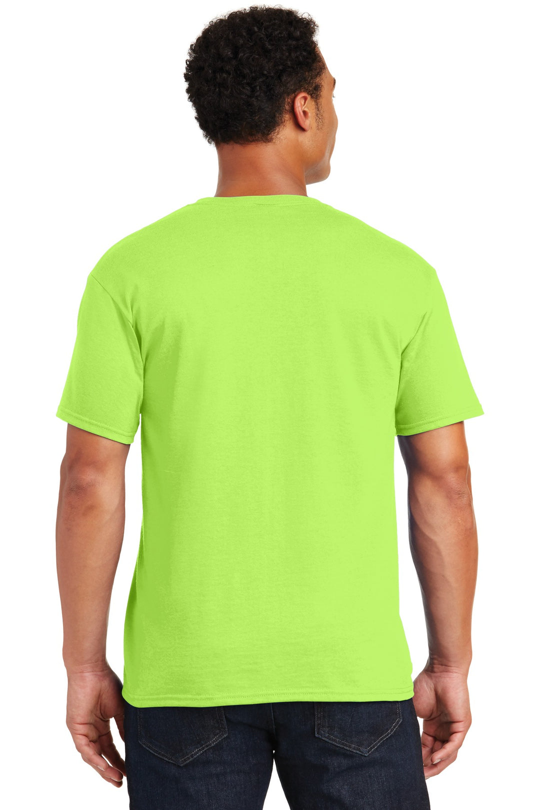 Neon Green Jerzees - Dri-Power 50/50 Cotton/Poly T-Shirt. 29M