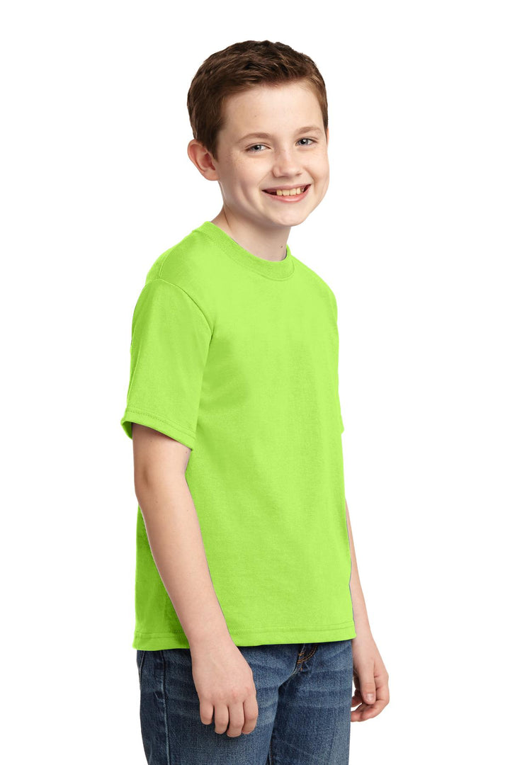 Neon Green Jerzees - Youth Dri-Power 50/50 Cotton/Poly T-Shirt. 29B