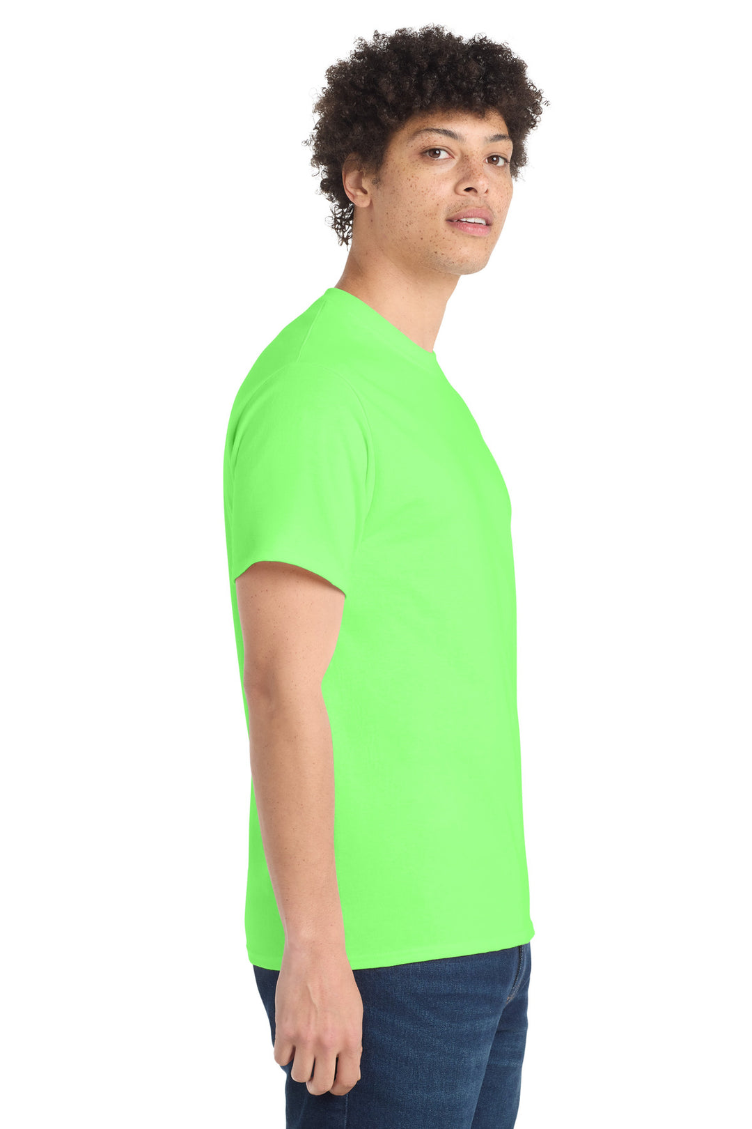 Neon Green Port & Company - Core Cotton Tee. PC54