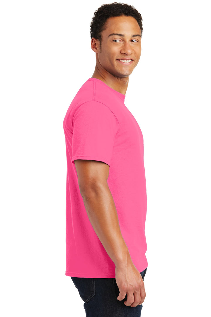 Neon Pink Jerzees - Dri-Power 50/50 Cotton/Poly T-Shirt. 29M