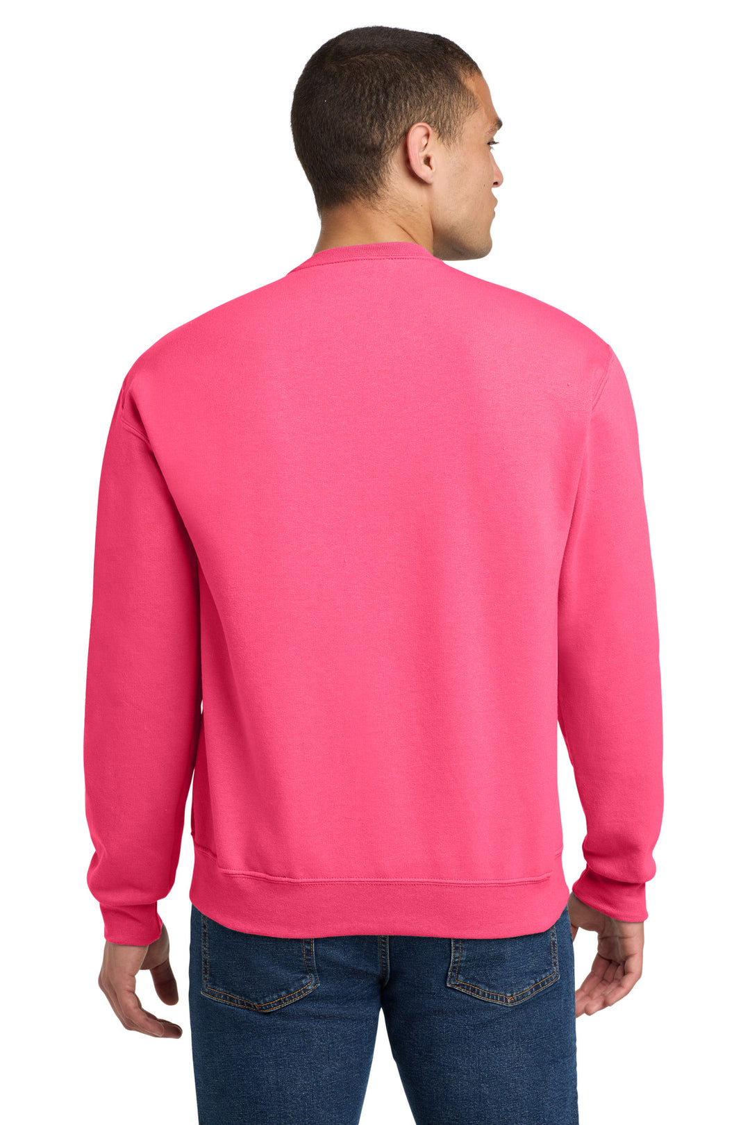 Neon Pink Jerzees - NuBlend Crewneck Sweatshirt. 562M