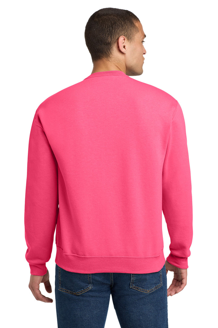 Neon Pink Jerzees - NuBlend Crewneck Sweatshirt. 562M