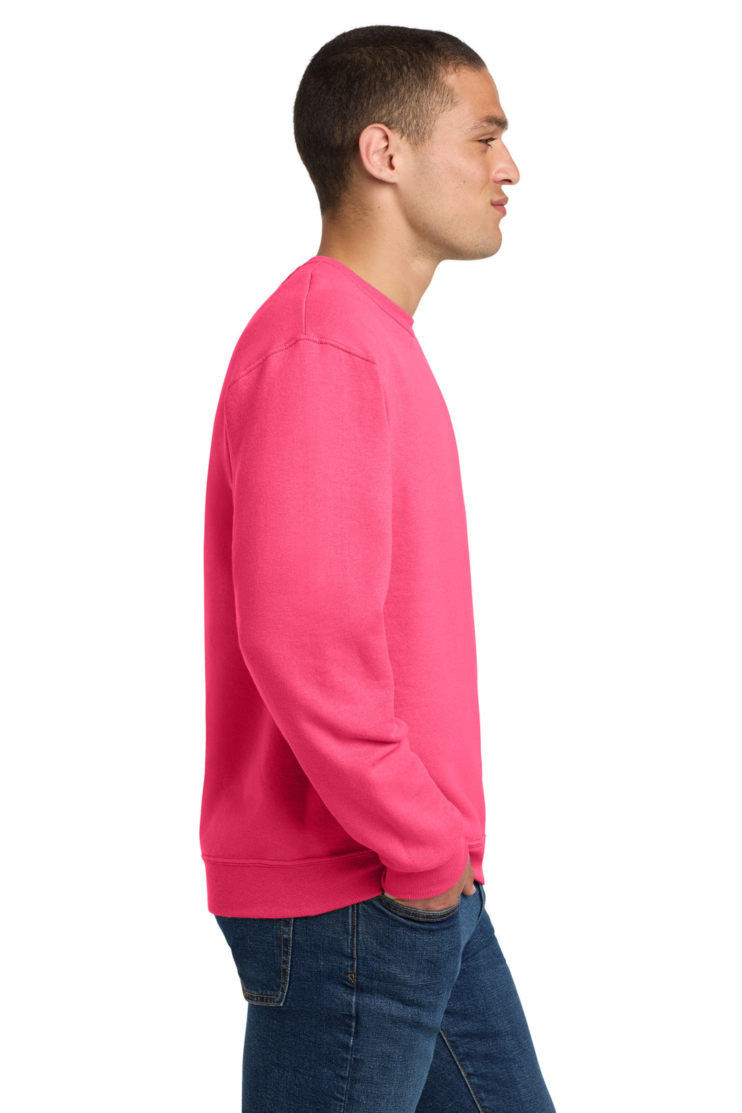 Neon Pink Jerzees - NuBlend Crewneck Sweatshirt. 562M