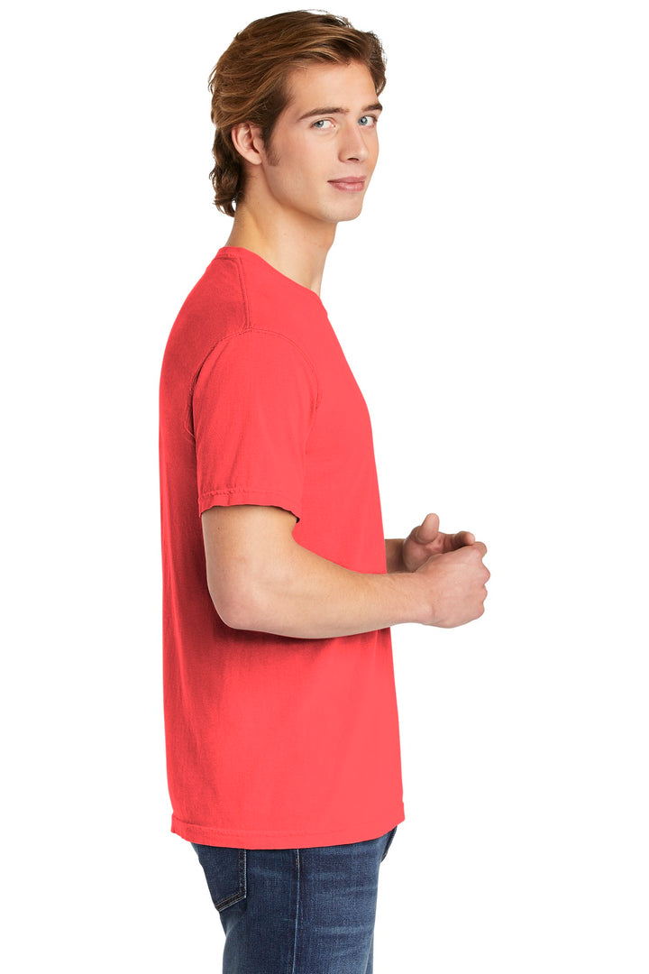 Neon Red Orng COMFORT COLORS Heavyweight Ring Spun Tee. 1717