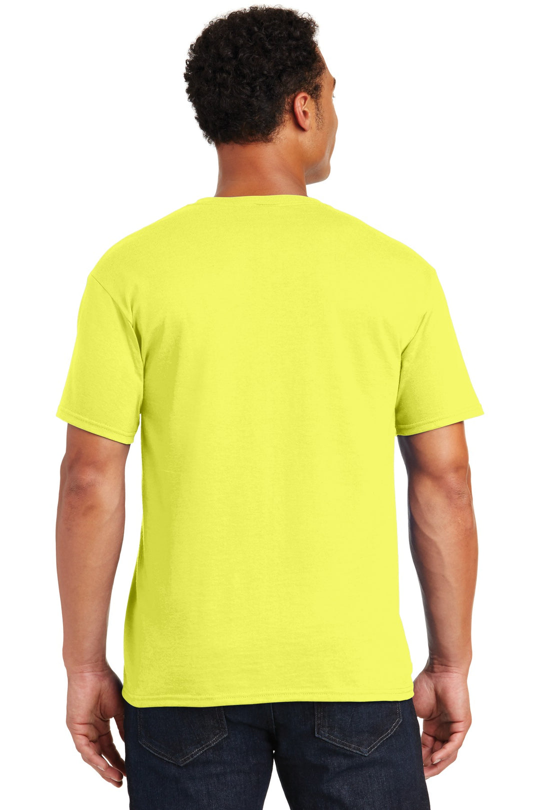 Neon Yellow Jerzees - Dri-Power 50/50 Cotton/Poly T-Shirt. 29M