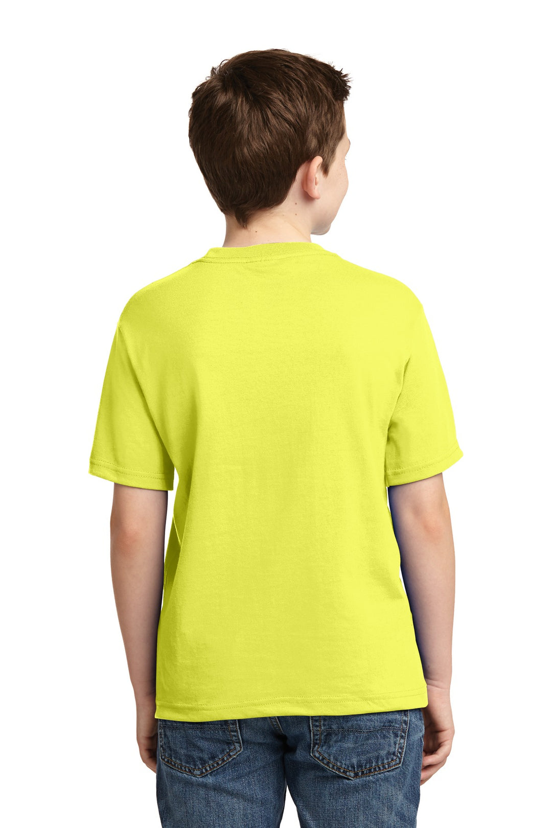 Neon Yellow Jerzees - Youth Dri-Power 50/50 Cotton/Poly T-Shirt. 29B