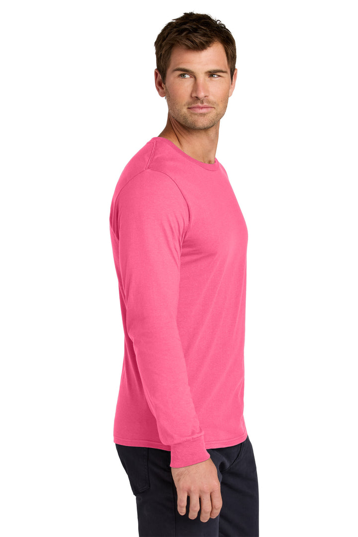 NeonPink Jerzees Classics Unisex Cotton Long Sleeve T-Shirt 363L