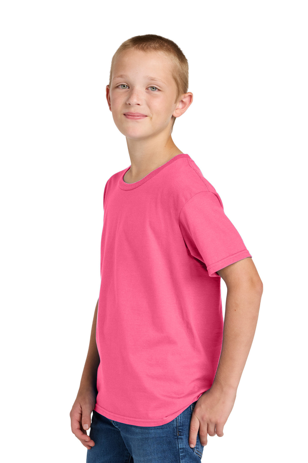 NeonPink Jerzees Classics Youth Cotton T-Shirt 363Y