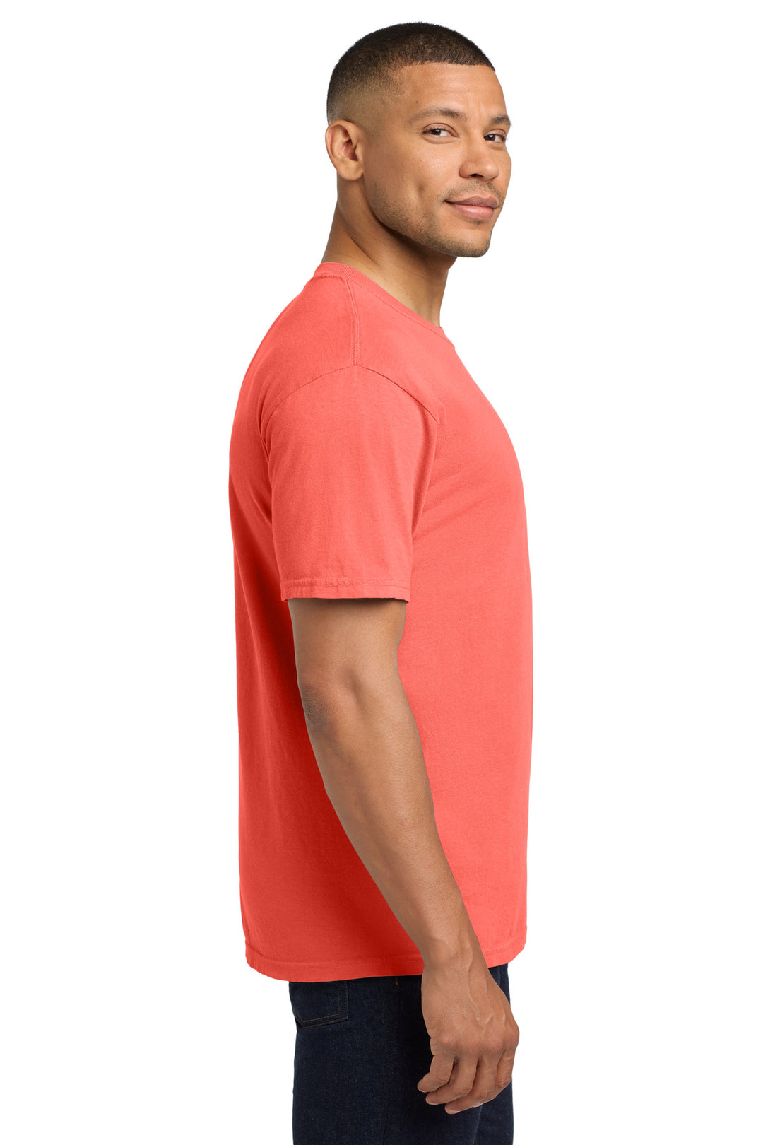NeonRdOrng COMFORT COLORS Heavyweight Ring Spun Pocket Tee. 6030