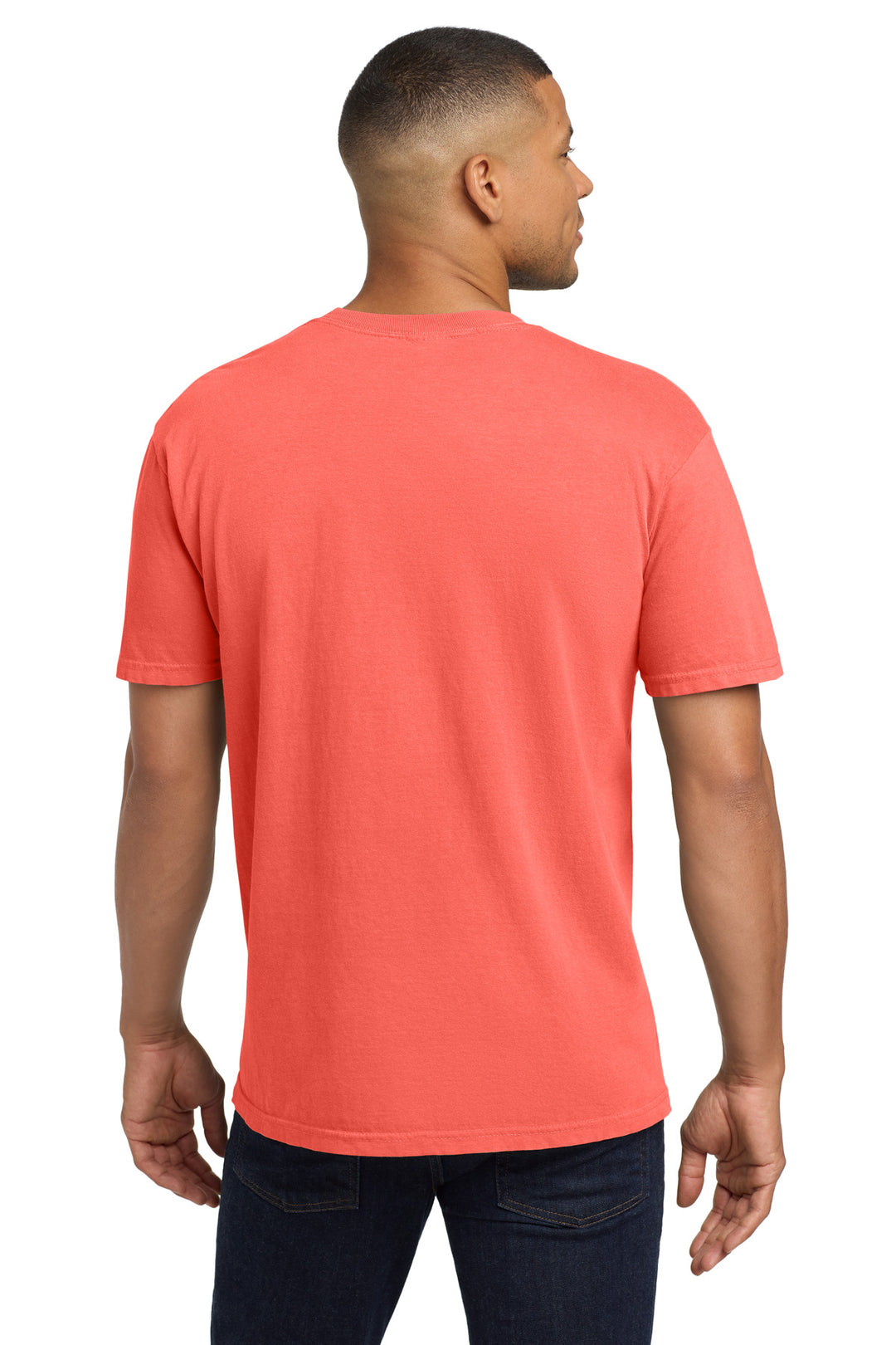 NeonRdOrng COMFORT COLORS Heavyweight Ring Spun Pocket Tee. 6030