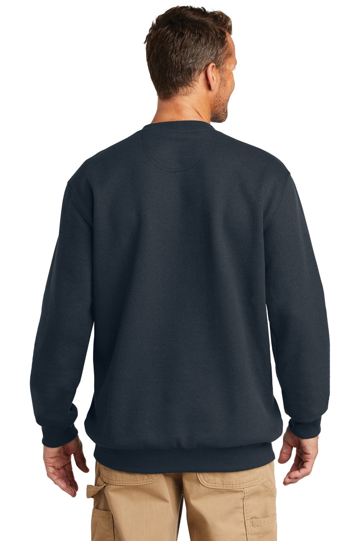 New Navy Carhartt Midweight Crewneck Sweatshirt. CTK124