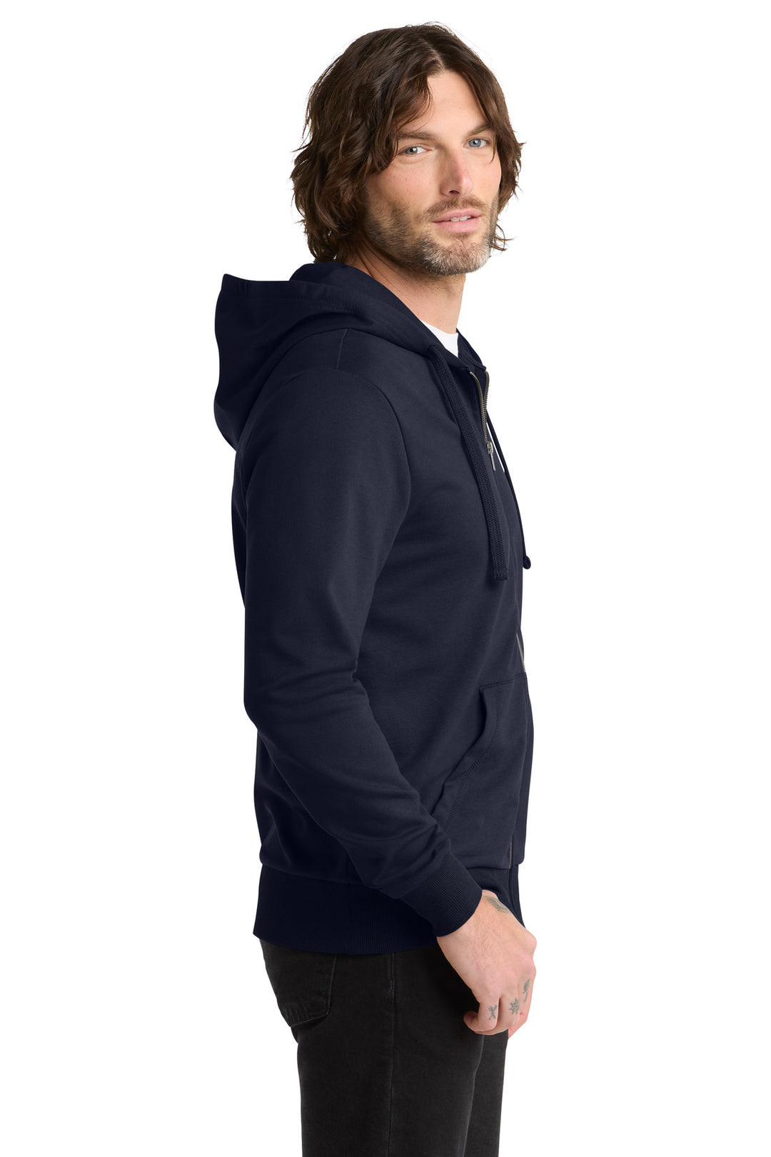 NghtSkyNvy Allmade Unisex Organic French Terry Full-Zip Hoodie AL4002