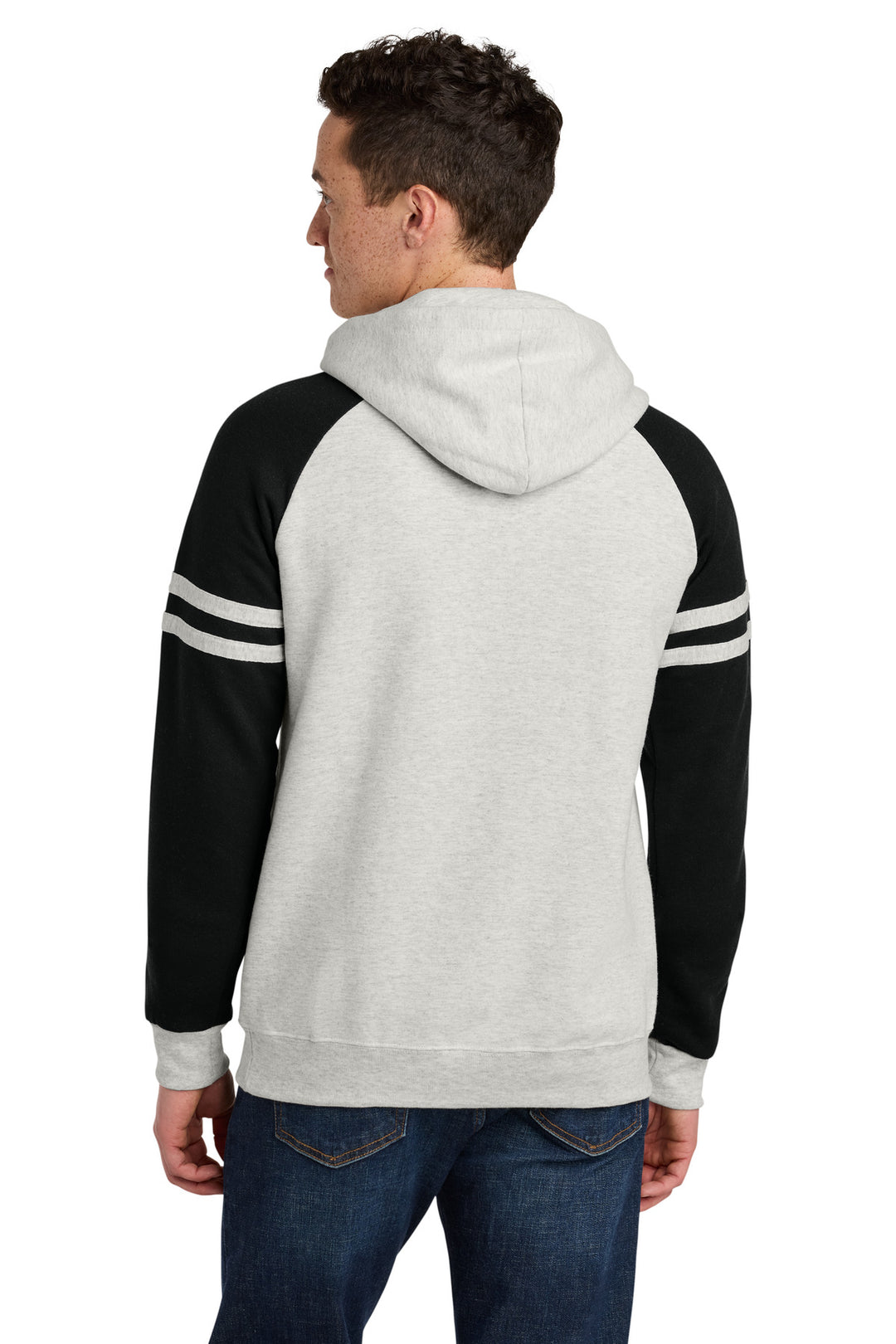 OatH/BkInk Jerzees Unisex NuBlend Varsity Colorblock Hooded Sweatshirt 97C